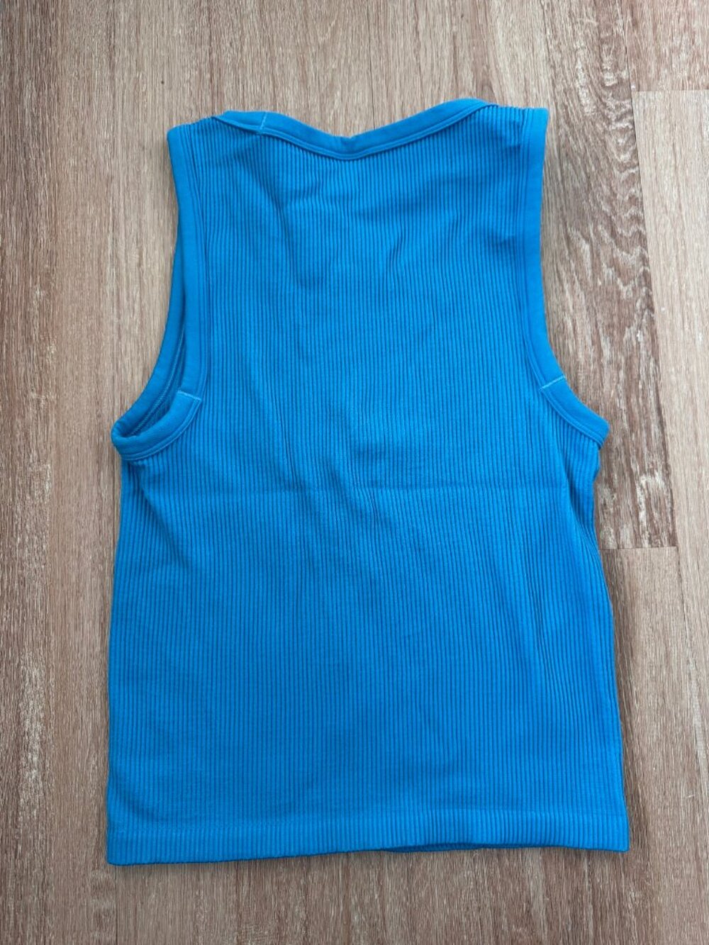 Aritzia Sunday Best Seamless Ribbed Tank Blue Sz M — High Stretch